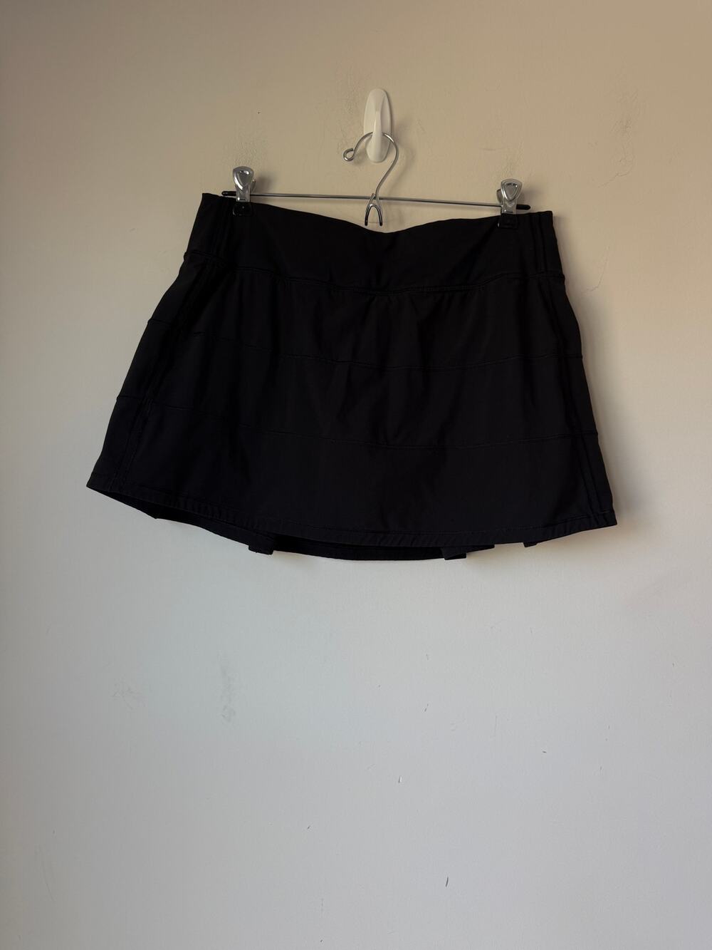 Lululemon Pace Rival Skirt Womens Size 8 Tall Way Stretch W8A79T Black